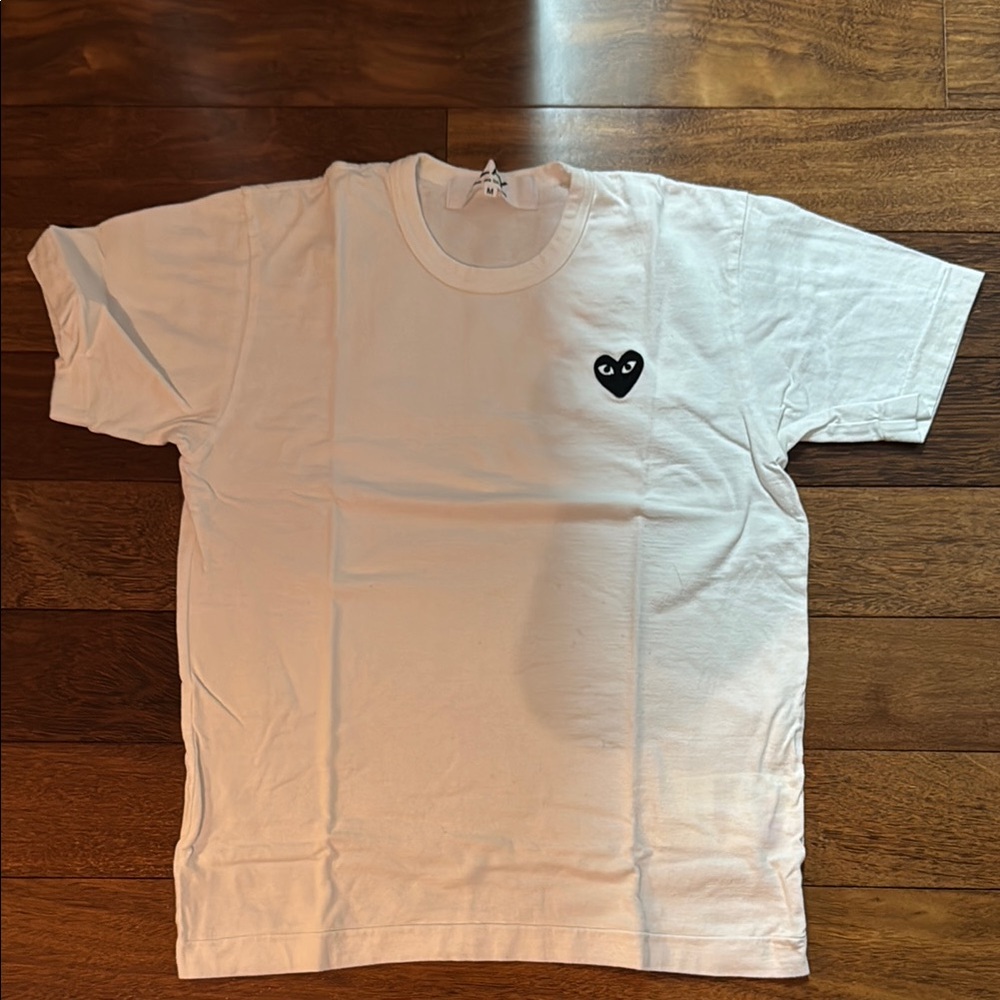 Comme des Garcons PLAY White Tee with Black Heart